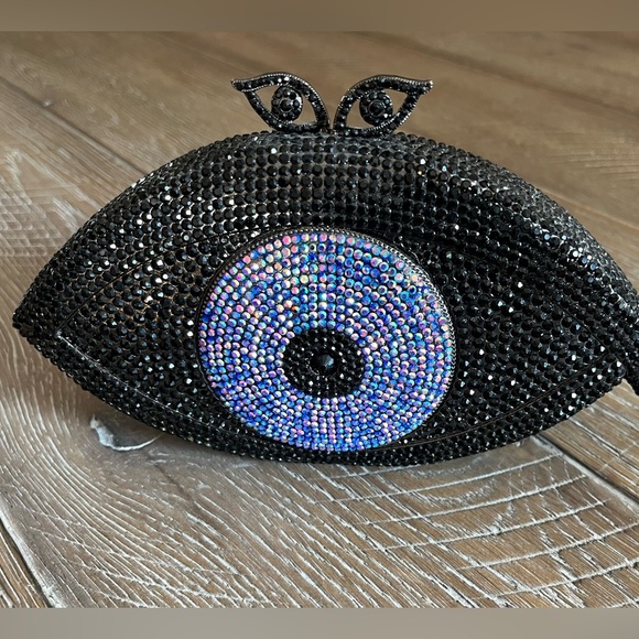 Handbags - Evil Eye Rhinestone Crystal Clutch Purse - NEW